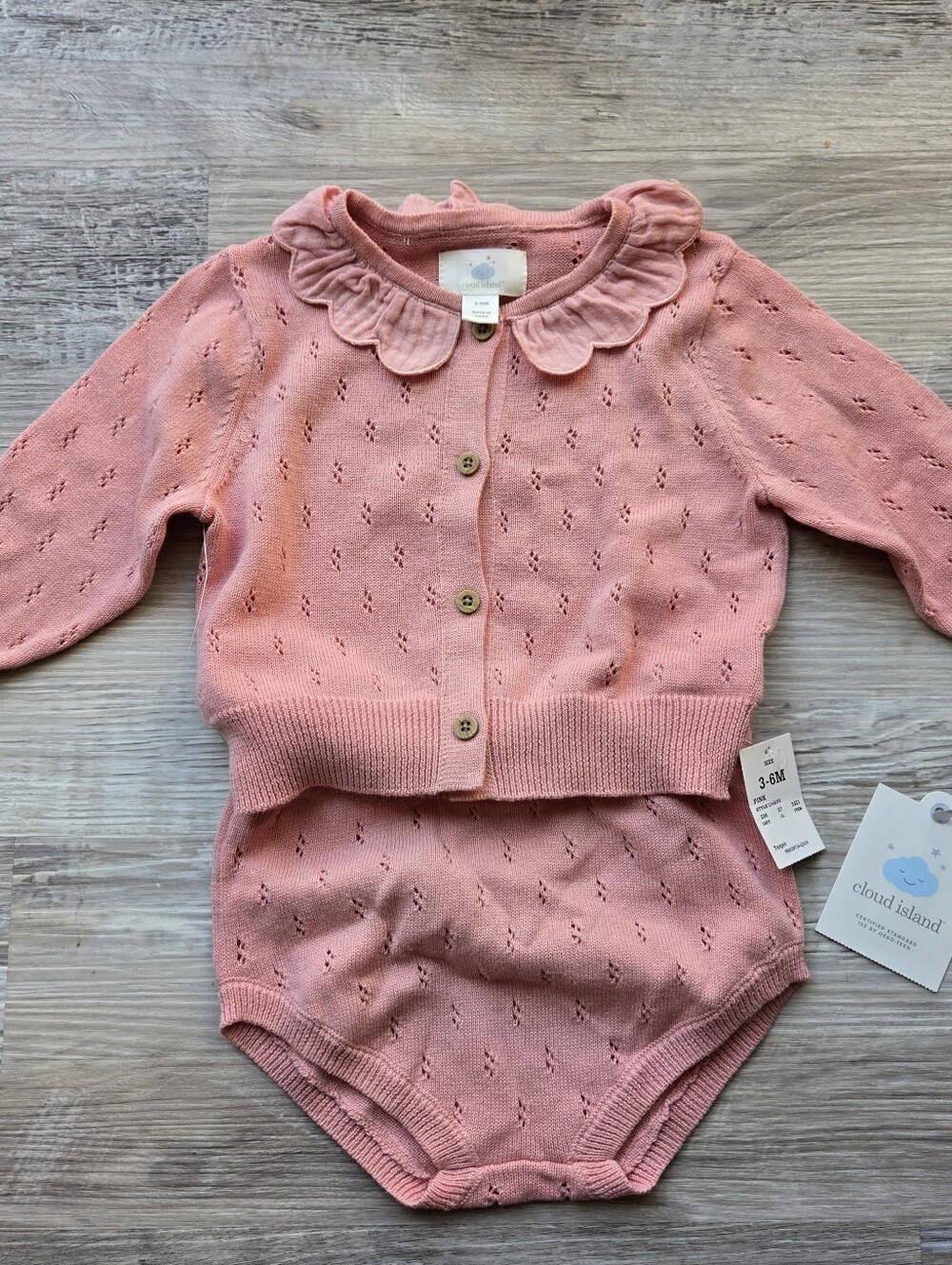 NWT Cloud Island Pink Sweater Set 3-6 months